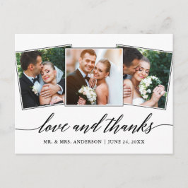 Moderne Kalligraphie Script 3 Foto Liebe und Danke Postkarte