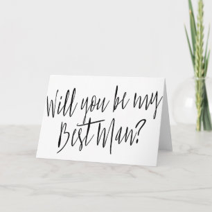 Moderne Kalligraphie "Werden Sie mein Trauzeuge se Einladung