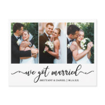 Moderne Kalligraphie Wir Got Verheiratete Hochzeit