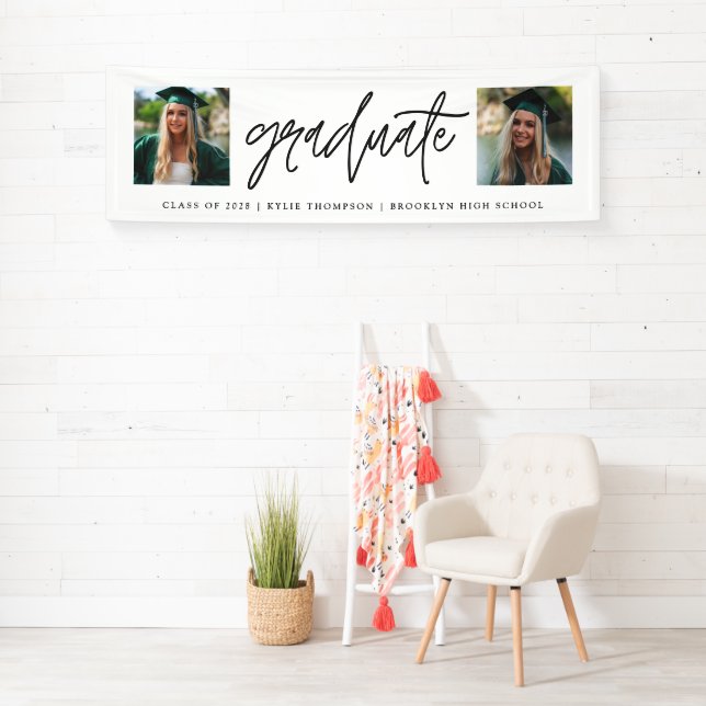 Moderne Kalligraphie Zwei Foto Abschluss Banner (Insitu)