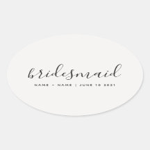 Moderne kalligraphische Chic Bridesmaid Hochzeit