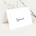 Moderne kalligraphische Faltkarte für Hochzeitskor Dankeskarte<br><div class="desc">Diese moderne kalligraphische Hochzeitskarte ist perfekt für eine rustikale Hochzeit. Das einfache und elegante Design zeichnet sich durch klassische und extravagante Schriftzeichen in Schwarz und Weiß aus. Personalisieren Sie die Innenseite der Karte mit Ihren Namen, und eine Dankeschön-Nachricht. Oder, verlass den Dankeschön-Abschnitt leer und Hand schreiben Sie eine personalisierte Notiz...</div>