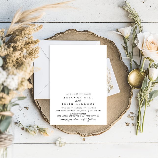 Moderne kalligraphische Hochzeit Einladung (Von Creator hochgeladen)