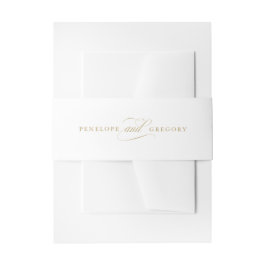 Moderne kalligraphische Hochzeit ohne Gold und Wei Einladungsbanderole