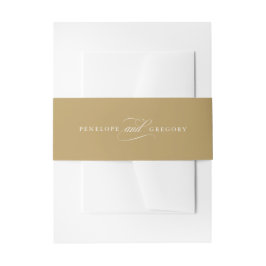 Moderne kalligraphische Hochzeit ohne Gold und Wei Einladungsbanderole