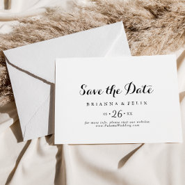 Moderne kalligraphische Hochzeit Save The Date