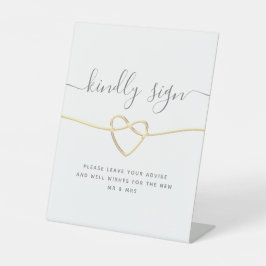Moderne kalligraphische Hochzeit Sockelschild