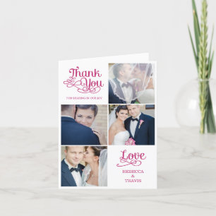 Moderne kalligraphische Hochzeit Vielen Dank Card  Dankeskarte