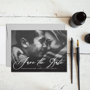Moderne kalligraphische Hochzeiten retten das Date Save The Date