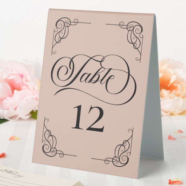 Moderne kalligraphische Hochzeiten Tischnummern Be Tischaufsteller (In Situ (Hochzeit))