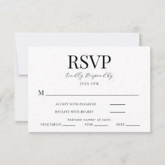 Moderne kalligraphische Hochzeitkarte RSVP Karte