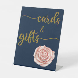 Moderne kalligraphische Hochzeitkarten und Geschen Sockelschild