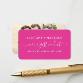 Moderne kalligraphische Hochzeitskanzlei Foto Hot  Begleitkarte