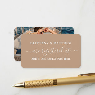 Moderne kalligraphische Hochzeitskanzlei Foto Taup Begleitkarte