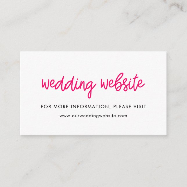 Moderne kalligraphische Hochzeitskarte Begleitkarte (Vorderseite)