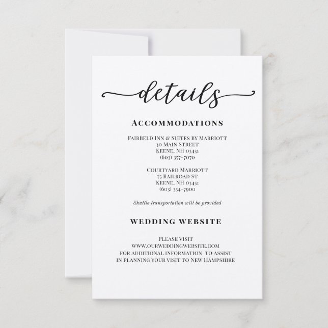 Moderne kalligraphische Hochzeitskarte Einladung (Vorderseite)