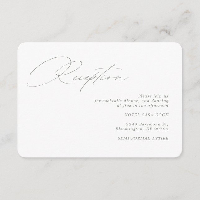 Moderne kalligraphische Hochzeitssaison Begleitkarte (Vorderseite)