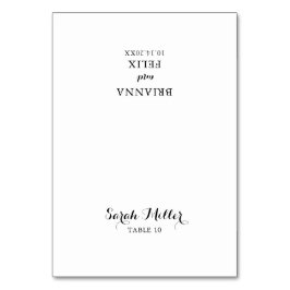 Moderne kalligraphische Hochzeitsstiftung Platzkar Tischnummer