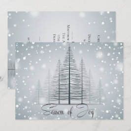 Moderne kalligraphische Jahreszeit der Joy Winter  Einladung