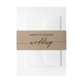 Moderne kalligraphische Kraft Hochzeit Einladungsbanderole