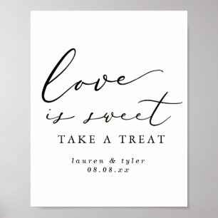Moderne kalligraphische Liebe ist ein süßes Hochze Poster