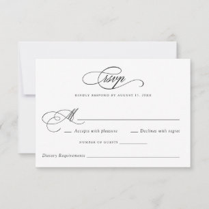 Moderne kalligraphische Schrift Elegant Wedding UA Einladung