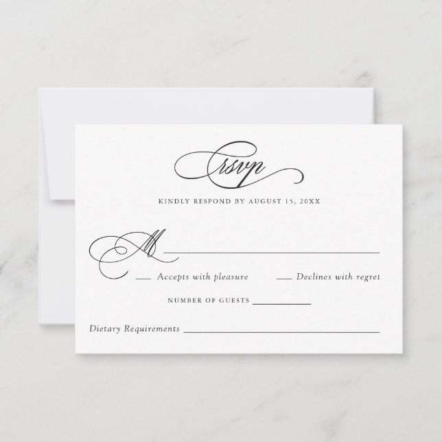 Moderne kalligraphische Schrift Elegant Wedding UA Einladung (Vorderseite)