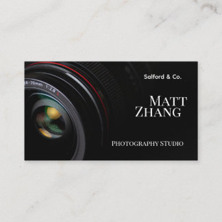 Moderne Kameralinsen-Fotograf & Studio-Geschäft Visitenkarte