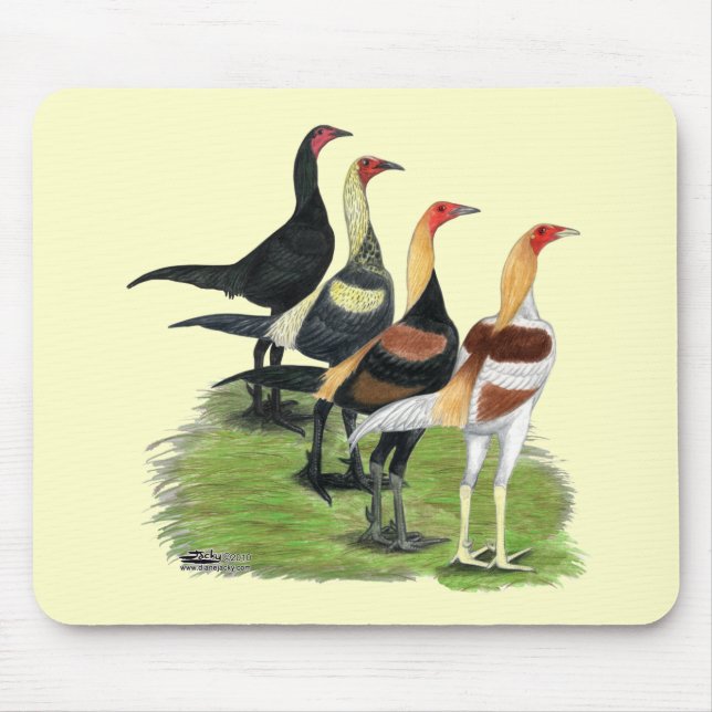 Moderne Kampfhähne Mousepad (Vorne)