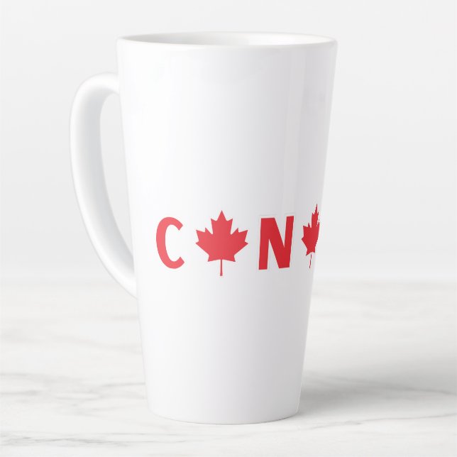 Moderne kanadische Landflagge Souvenir Milchtasse (Linke Ecke)