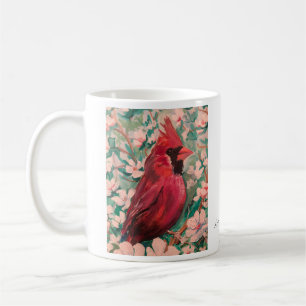Moderne Kardinal-Malerei mit Reds & Whites Kaffeetasse
