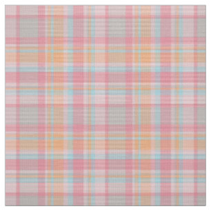 Moderne karierte britische Tartans niedliche rosa  Stoff