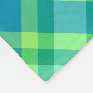 Moderne Karierte Jade Green & Turquoise aus dem Mi Fleecedecke