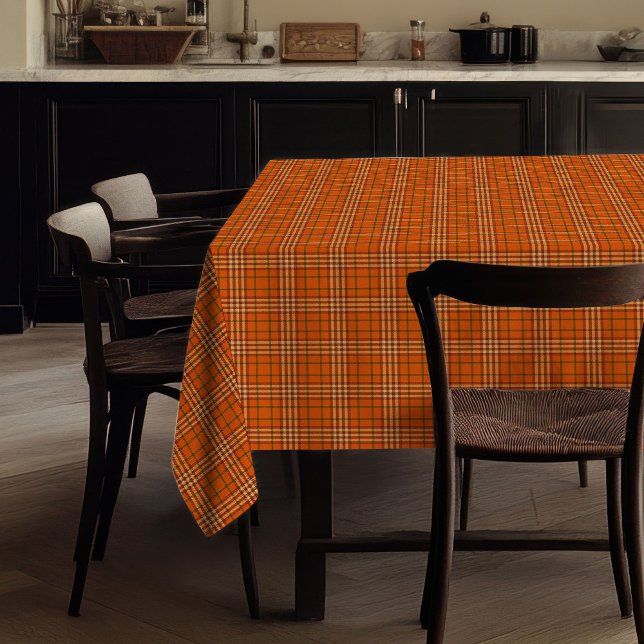 Moderne karierte Tischdecke in trendigen Herbstfar (Modern Checkered Tablecloth Trendy Autumnal Colors)