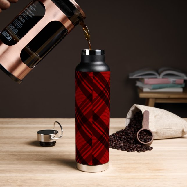 Moderne Karierte Wasserflasche Trinkflasche (Kaffee)