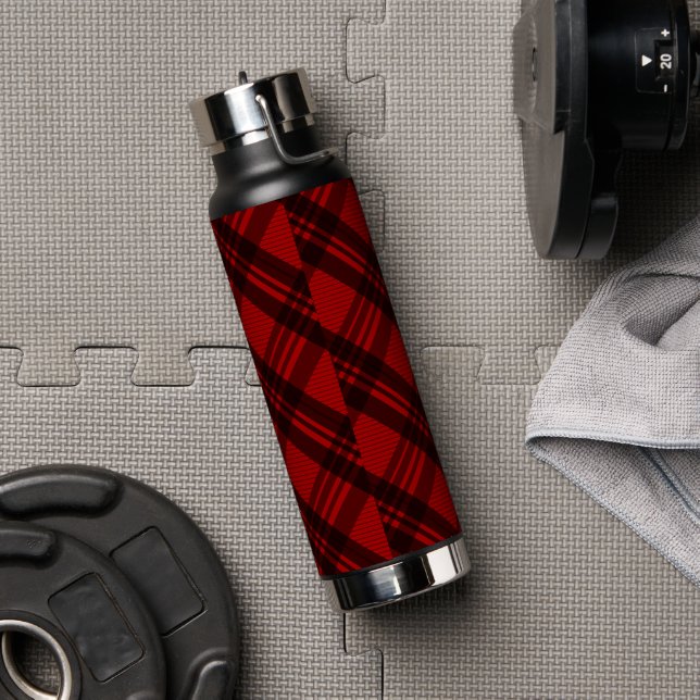 Moderne Karierte Wasserflasche Trinkflasche (Fitnessstudio)