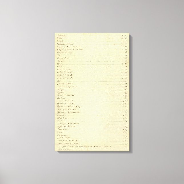 Moderne Karte Leinwanddruck (Vorderseite)