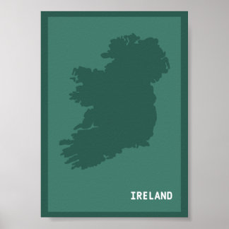 Moderne Karte von Irland / Éire | Irish Emerald Is Poster