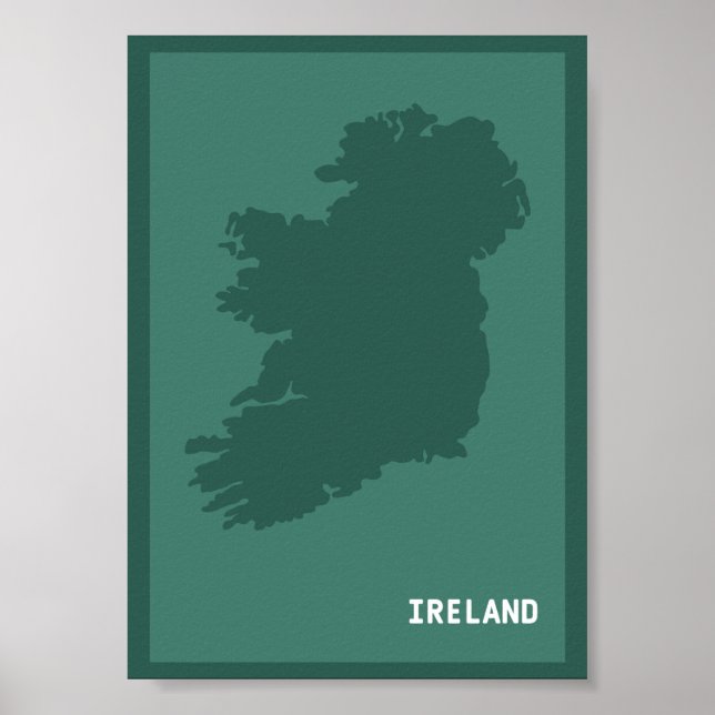 Moderne Karte von Irland / Éire | Irish Emerald Is Poster (Vorne)