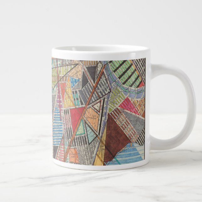 Moderne Karte von New York I Jumbo-Tasse (Rechts)