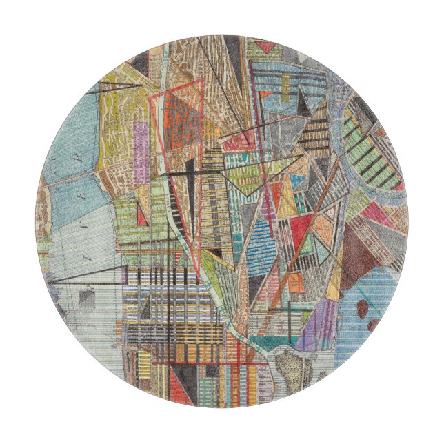 Moderne Karte von New York I Schneidebrett (Vorderseite)