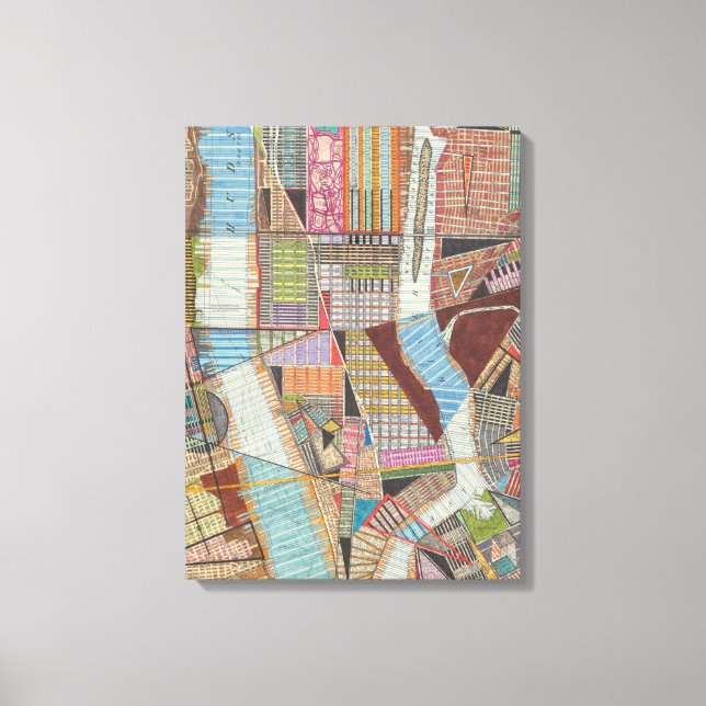 Moderne Karte von New York II Leinwanddruck (Vorderseite)