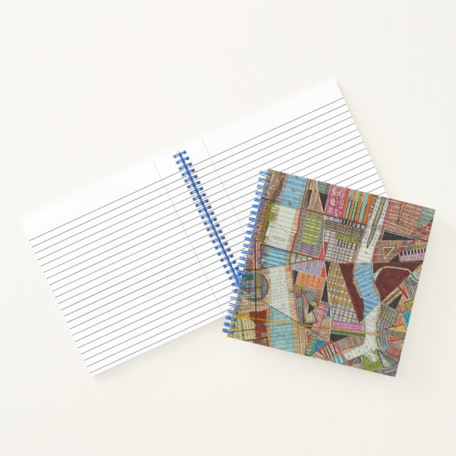Moderne Karte von New York II Notizbuch (Innenseite)