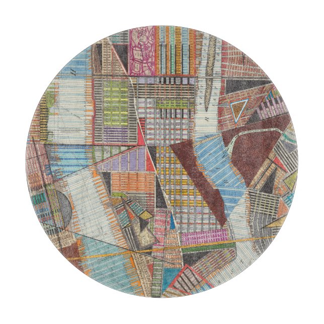 Moderne Karte von New York II Schneidebrett (Vorderseite)