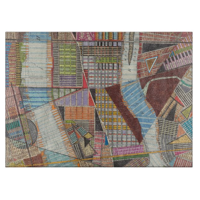 Moderne Karte von New York II Schneidebrett (Vorderseite)