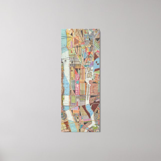 Moderne Karte von New York III Leinwanddruck (Vorderseite)