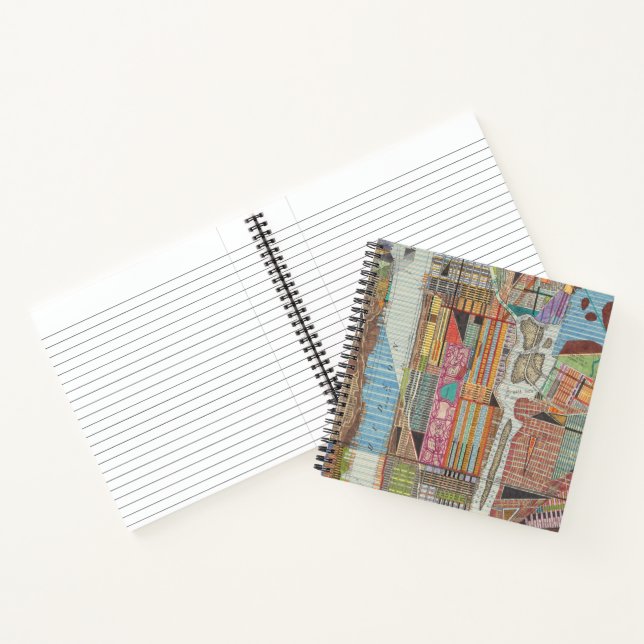 Moderne Karte von New York III Notizbuch (Innenseite)