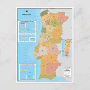 Moderne Karte von Portugal