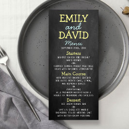 Moderne Karten für Hochzeitsmenüs