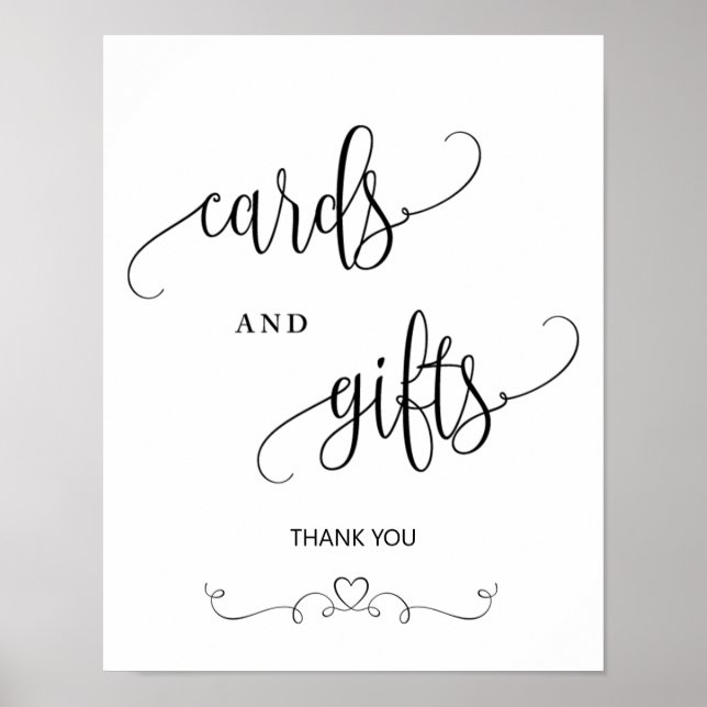 Moderne Karten und Geschenke für Hochzeiten Poster (Vorne)